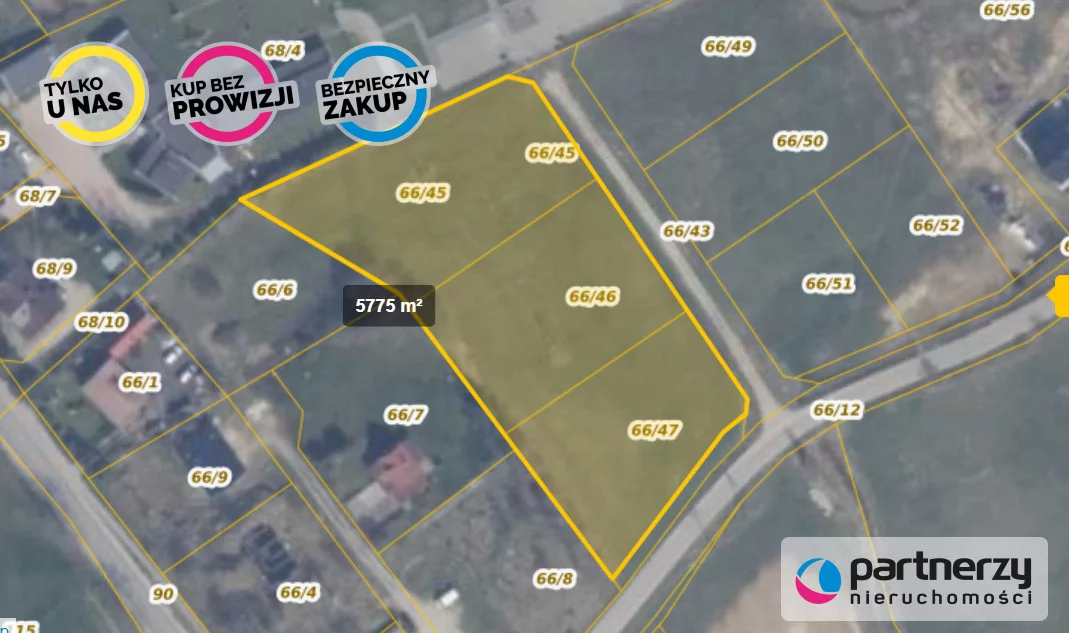 Działka 1 332,00 m², oferta nr , PAN958910, Łebieńska Huta