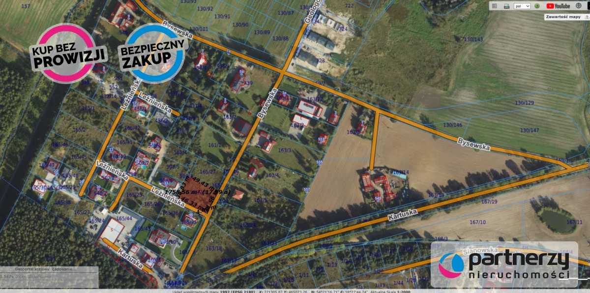 Działka 1 762,00 m², oferta nr , PAN191085, Gdańsk, Kokoszki, Leźnieńska