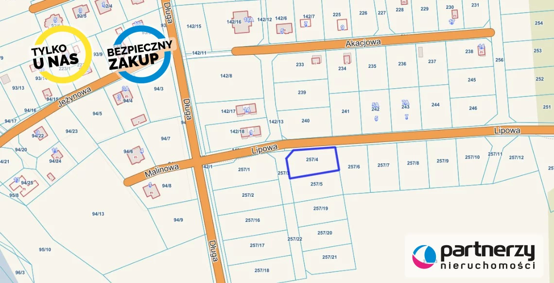 Działka 1 012,00 m², oferta nr , PAN643977, Lubkowo, Lipowa
