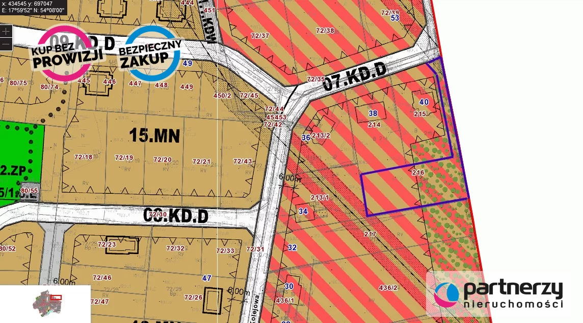 Działka 1 464,00 m², oferta nr , PAN465997, Kościerzyna, Mała Kolejowa