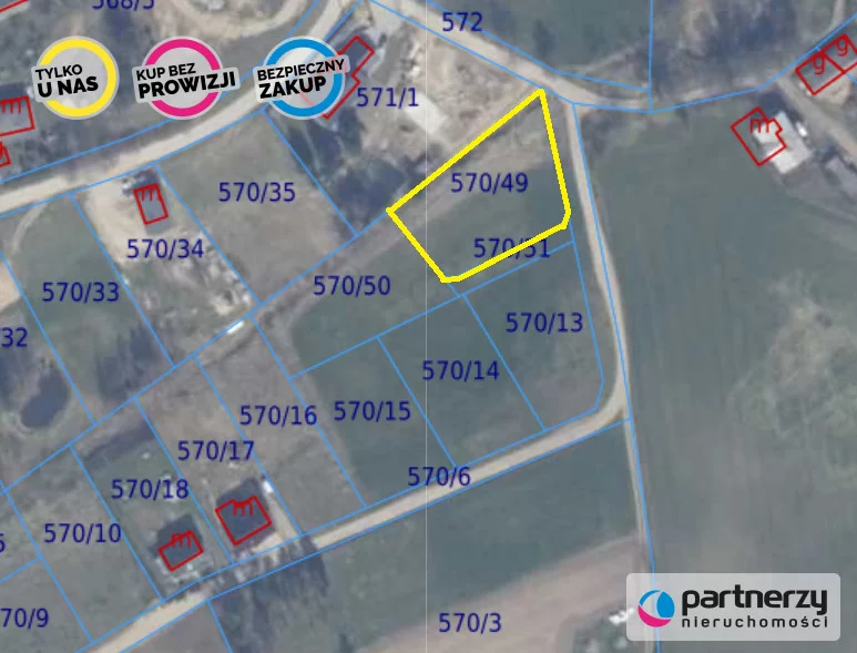 Działka 1 533,00 m², oferta nr , PAN872828, Młynek