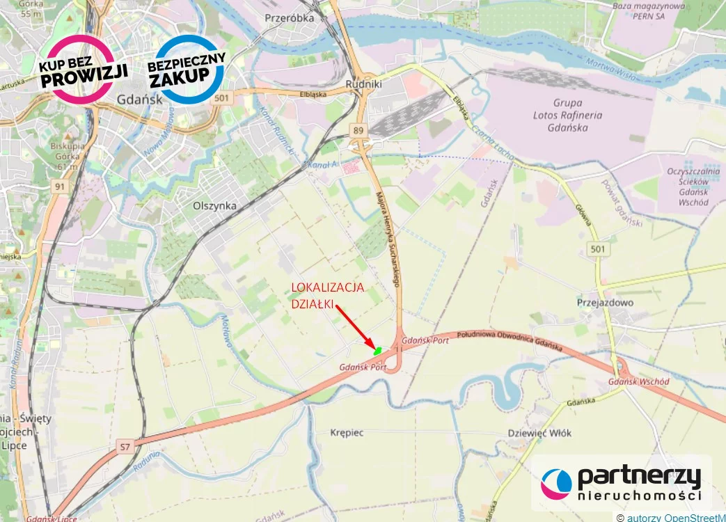 Działka 5 419,00 m², oferta nr , PN424568, Gdańsk, Olszynka, Modra