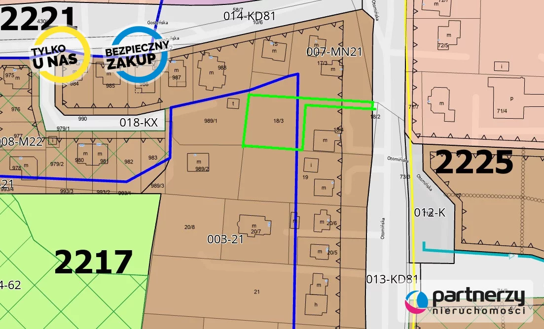 Działka 1 000,00 m², oferta nr , PAN393399, Gdańsk, Kokoszki, Kiełpino Górne, Otomińska