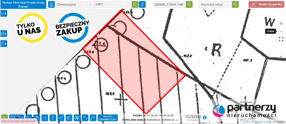Działka 3 019,00 m², oferta nr , PAN477000, Chwaszczyno, Rewerenda
