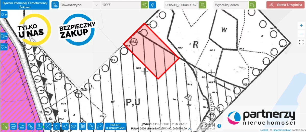 Działka 3 019,00 m², oferta nr , PAN477000, Chwaszczyno, Rewerenda