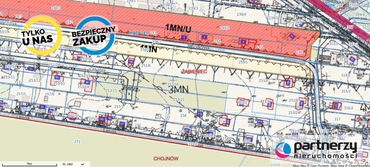 Działka 5 000,00 m², oferta nr , PAN673288, Żabieniec, Słoneczna