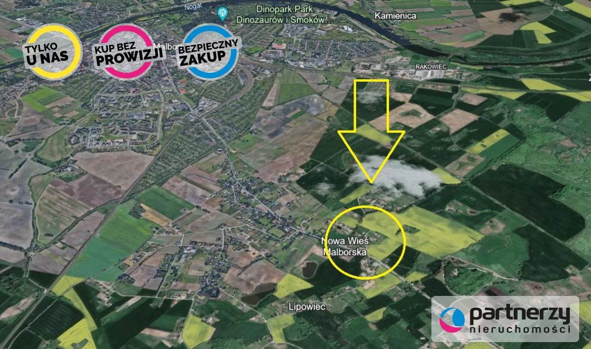 Działka 1 437,00 m², Nowa Wieś Malborska, Stanisława Moniuszki, Sprzedaż