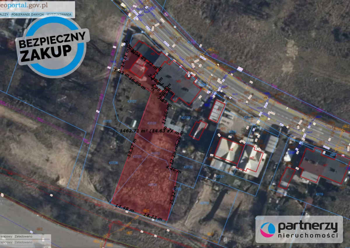 Działka 1 469,00 m², oferta nr , PAN633383, Gdańsk, Jasień, Kiełpinek, Szczęśliwa