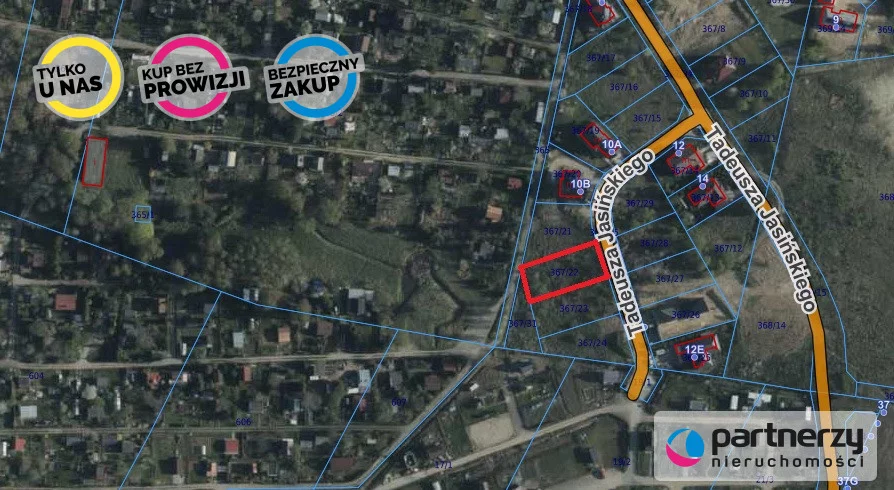 Działka 820,00 m², oferta nr , PAN310989, Gdańsk, Jasień, Tadeusza Jasińskiego