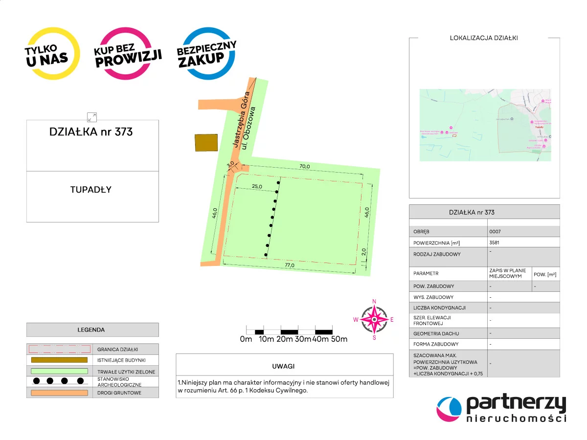 Działka 1 792,50 m², oferta nr , PAN660544, Tupadły