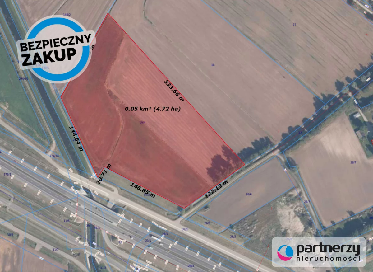 Działka 47 000,00 m², oferta nr , PAN591043, Cedry Małe, Wiejska