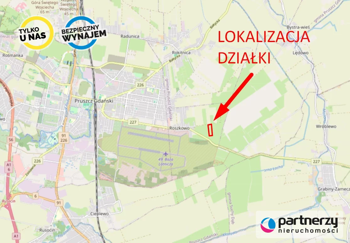 Działka 40 500,00 m², oferta nr , PAN114521, Roszkowo, Wierzbowa