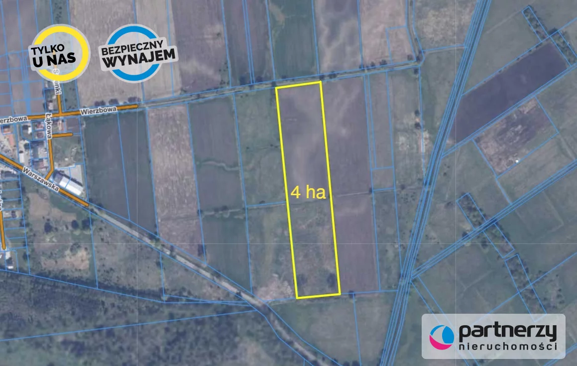 Działka 40 500,00 m², oferta nr , PAN114521, Roszkowo, Wierzbowa