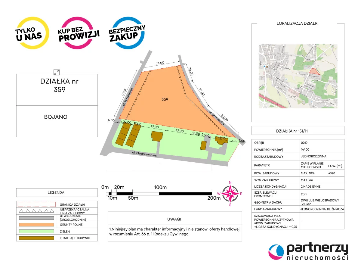 Działka 14 300,00 m², oferta nr , PAN331434, Bojano, Wrzosowa