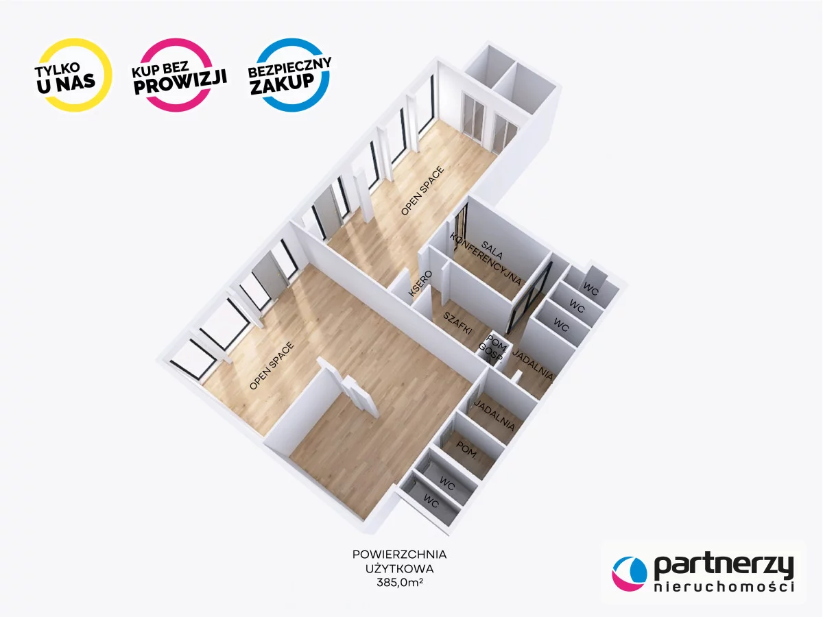 Biuro 385,00 m², oferta nr , PAN358593, Gdańsk, Wrzeszcz, Aleja Gen. Józefa Hallera