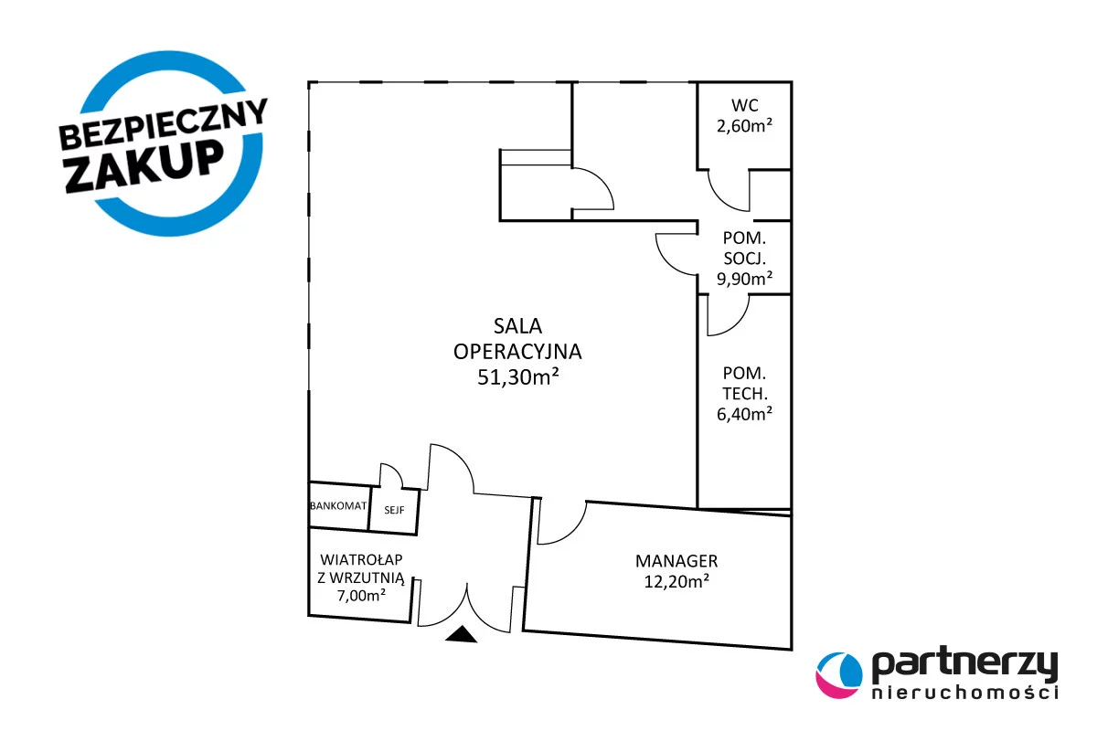 Lokal użytkowy 93,70 m², oferta nr , PAN513162, Gdańsk, Zaspa, Franciszka Hynka