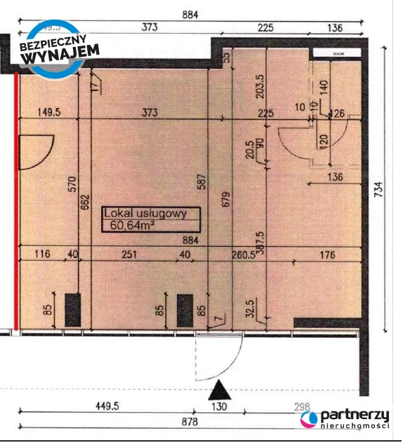 Lokal użytkowy 60,64 m², oferta nr , PAN691976, Gdańsk, Letnica, Starowiejska