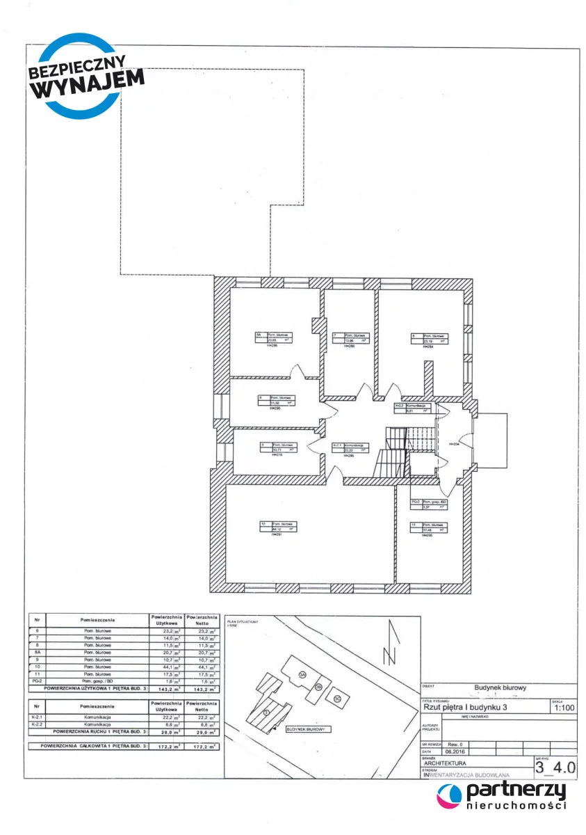 Biuro 695,00 m², oferta nr , PAN475119, Gdańsk, Wrzeszcz, Władysława Pniewskiego