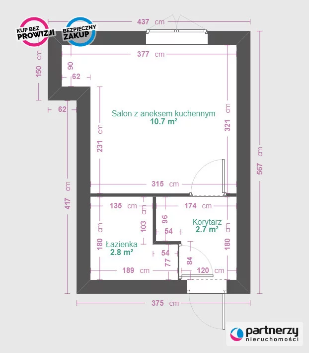 1 pokój, mieszkanie 17,00 m², piętro 9, oferta nr , PAN990464, Gdańsk, Żabianka-Wejhera-Jelitkowo-Tysiąclecia, Żabianka, Aleja Grunwaldzka
