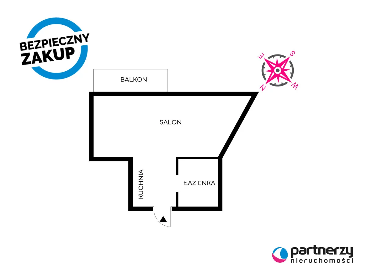 1 pokój, mieszkanie 33,63 m², piętro 2, oferta nr , PAN794148, Władysławowo, Hryniewieckiego