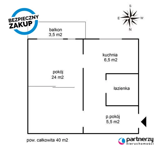 1 pokój, apartament 40,00 m², piętro 3, oferta nr , PAN644280, Gdańsk, Śródmieście, Rajska