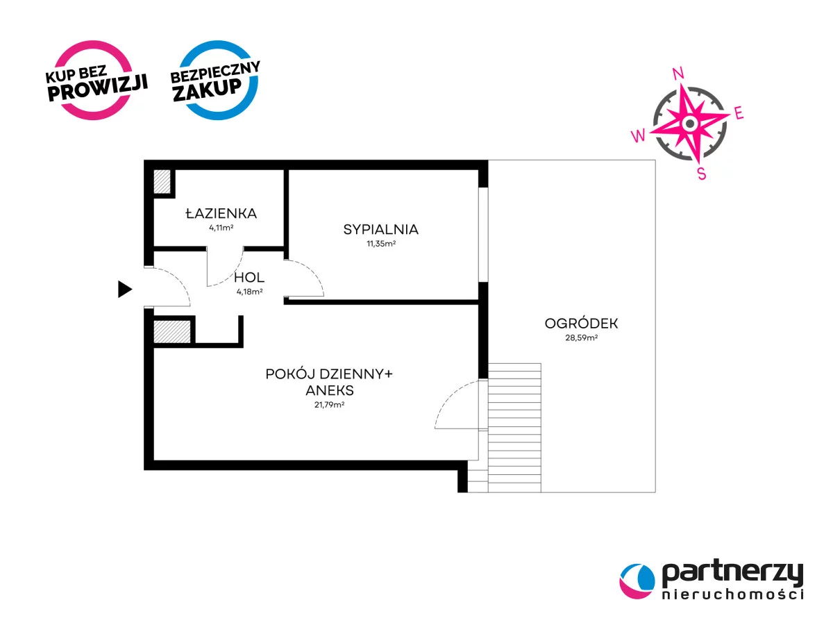 2 pokoje, mieszkanie 41,00 m², parter, oferta nr , PAN719738, Gdańsk, Letnica, Bernarda Filarskiego