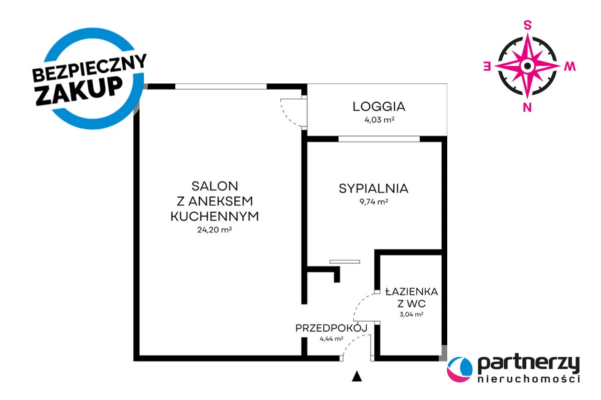 2 pokoje, mieszkanie 40,50 m², piętro 8, oferta nr , PAN821110, Gdańsk, Śródmieście, Głęboka