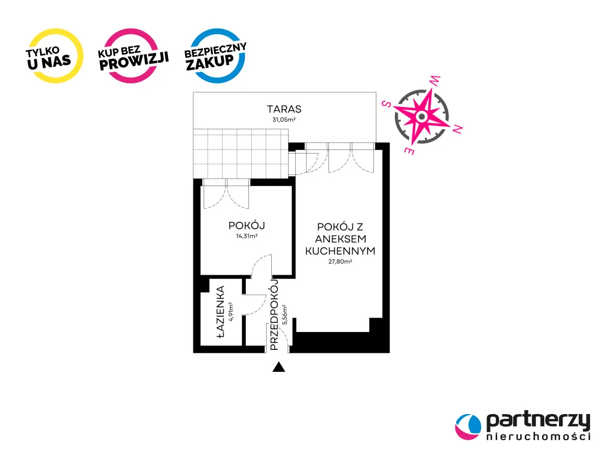 2 pokoje, mieszkanie 55,51 m², parter, oferta nr , PAN778475, Gdańsk, Śródmieście, Jacka Malczewskiego
