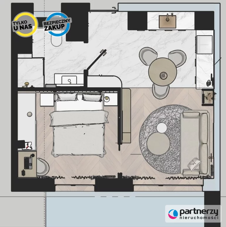2 pokoje, mieszkanie 35,32 m², piętro 2, oferta nr , PAN390739, Gdańsk, Oliwa, Józefa Czyżewskiego