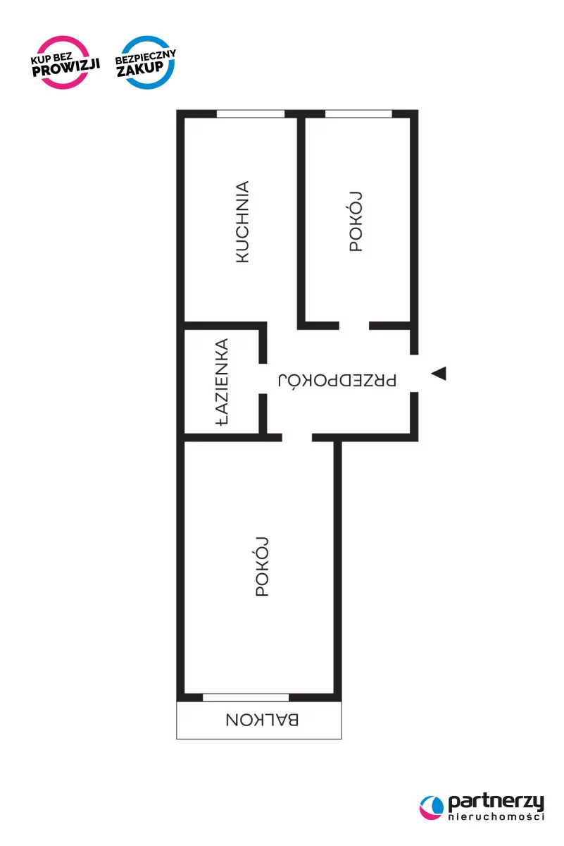 2 pokoje, mieszkanie 45,70 m², piętro 2, oferta nr , PAN369783, Gdańsk, Oliwa, Kaszubska