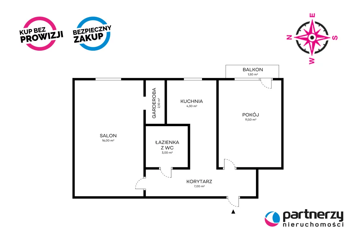 2 pokoje, apartament 43,86 m², piętro 3, oferta nr , PAN840336, Gdańsk, Śródmieście, Kowalska