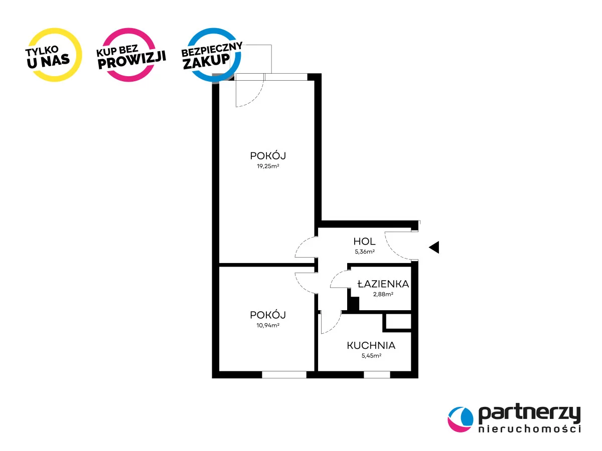 2 pokoje, apartament 43,70 m², piętro 1, oferta nr , PAN102947, Gdańsk, Brzeźno, Ksawerego Dunikowskiego