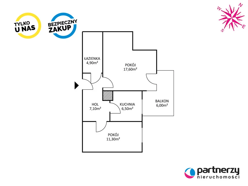 2 pokoje, mieszkanie 47,70 m², piętro 2, oferta nr , PAN945970, Gdańsk, Śródmieście, Lastadia