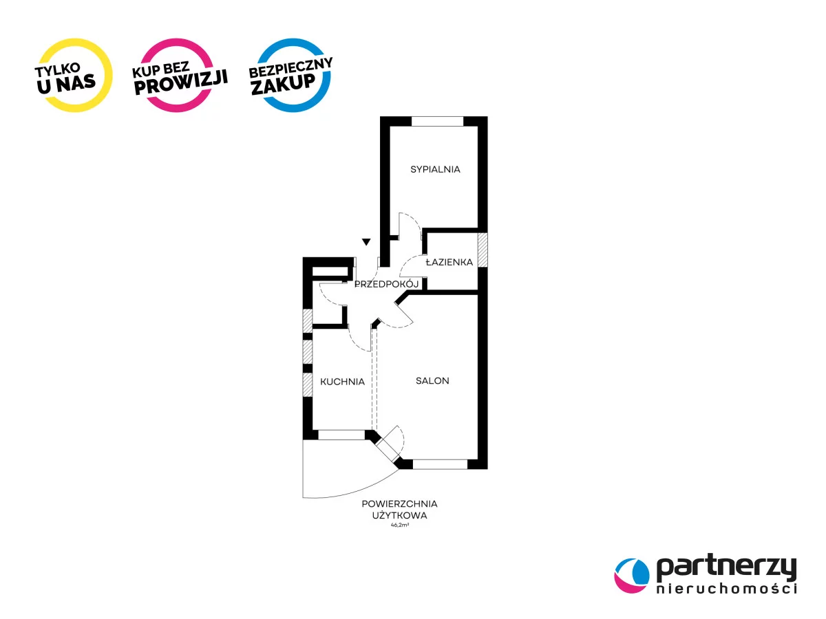 2 pokoje, mieszkanie 46,20 m², piętro 2, oferta nr , PAN127971, Gdynia, Dąbrowa, Dąbrowa, Lukrecjowa