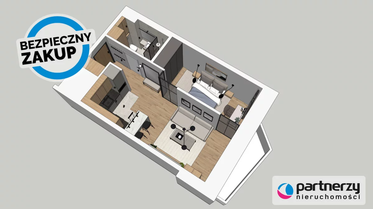 2 pokoje, mieszkanie 37,70 m², piętro 3, oferta nr , PAN756748, Gdańsk, Wrzeszcz, Mariana Hemara