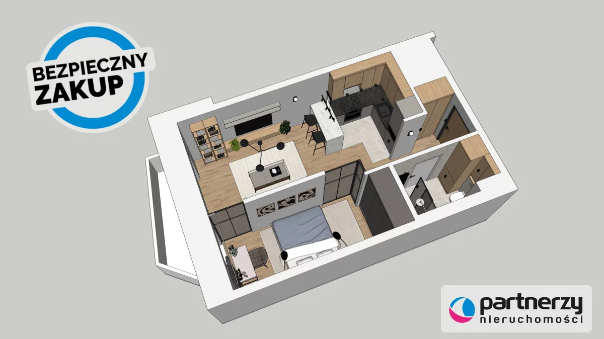 2 pokoje, mieszkanie 37,70 m², piętro 3, oferta nr , PAN756748, Gdańsk, Wrzeszcz, Mariana Hemara