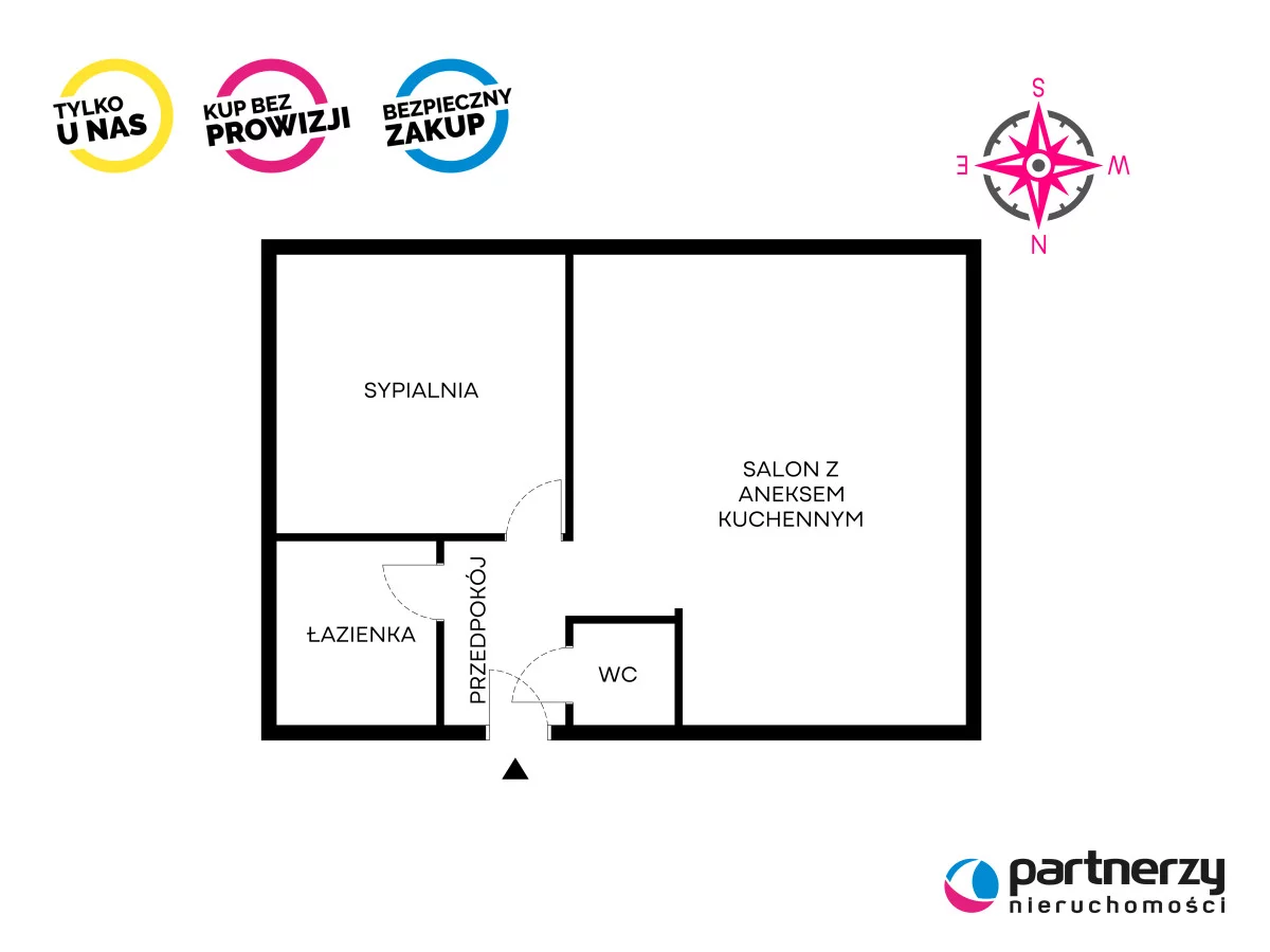2 pokoje, mieszkanie 45,00 m², piętro 4, oferta nr , PAN923392, Gdynia, Dąbrowa, Dąbrowa, Miętowa