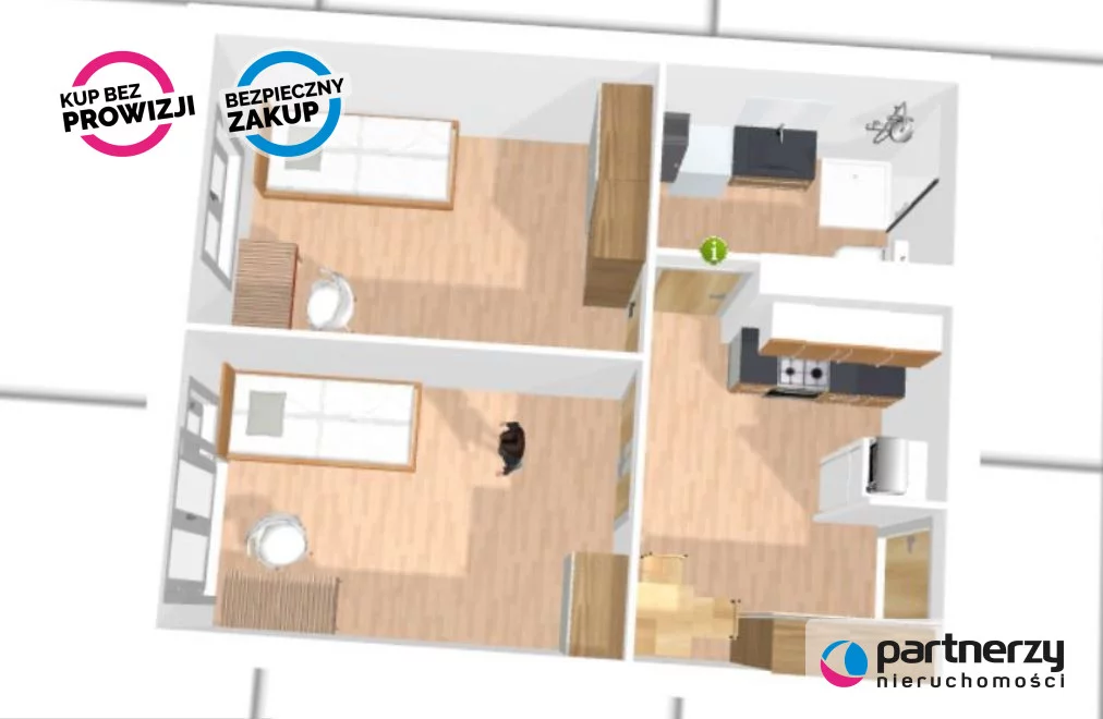 2 pokoje, mieszkanie 41,20 m², parter, oferta nr , PAN622550, Gdańsk, Piecki-Migowo, Morena, Myśliwskie Wzgórze