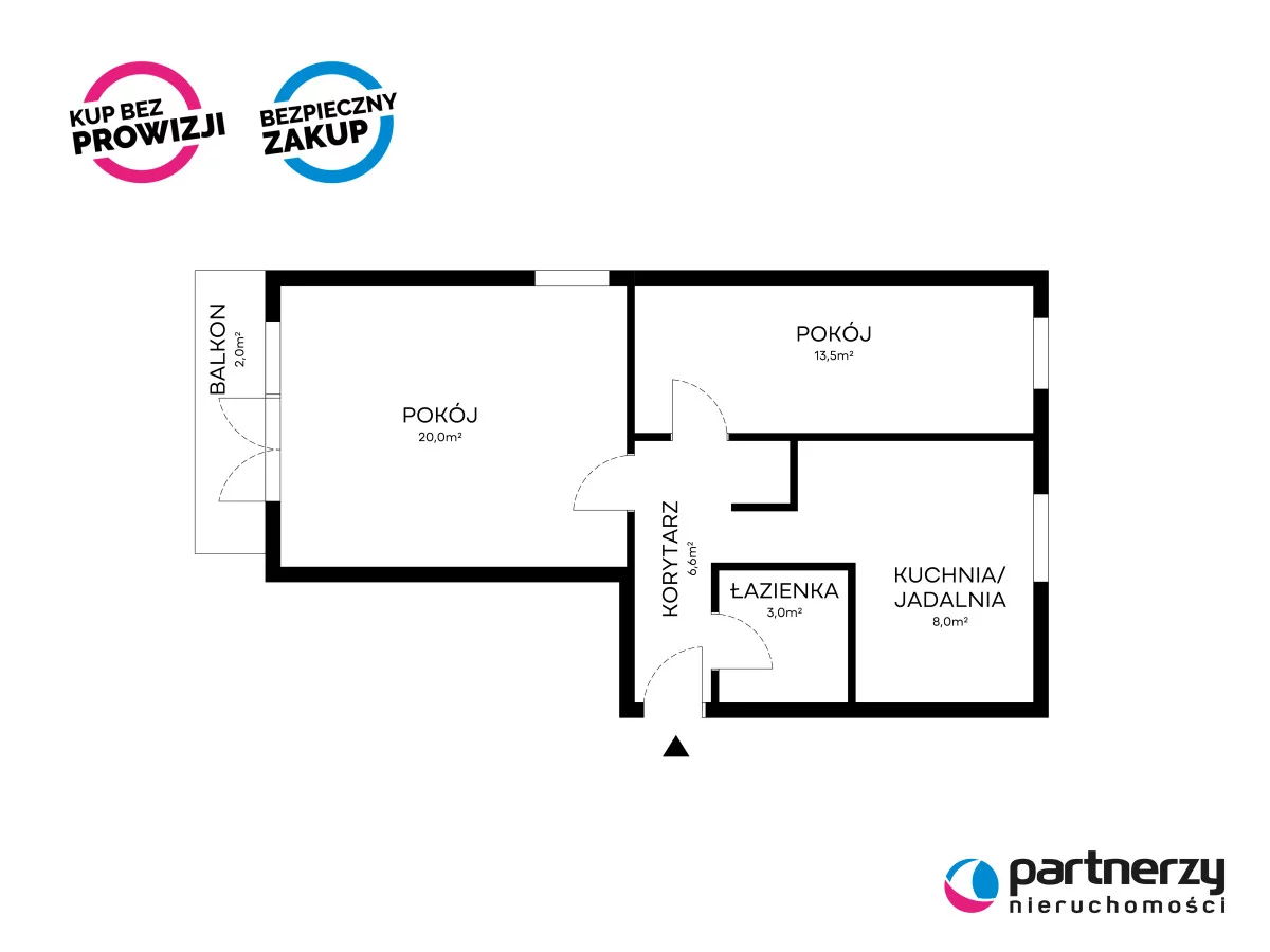 2 pokoje, apartament 51,10 m², piętro 1, oferta nr , PAN640881, Sopot, Niepodległości