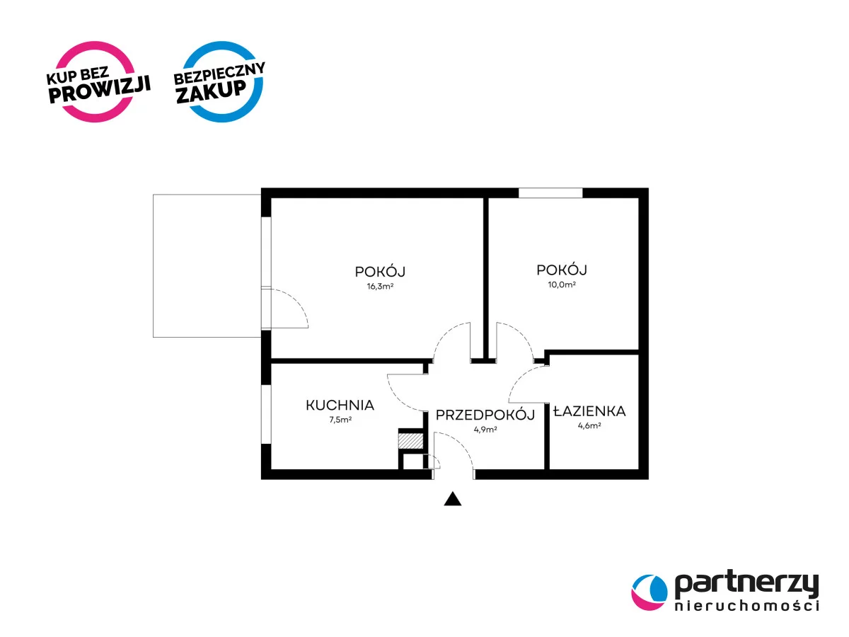 2 pokoje, mieszkanie 43,30 m², piętro 2, oferta nr , PAN725842, Gdańsk, Ujeścisko-Łostowice, Ujeścisko, Ostrołęcka