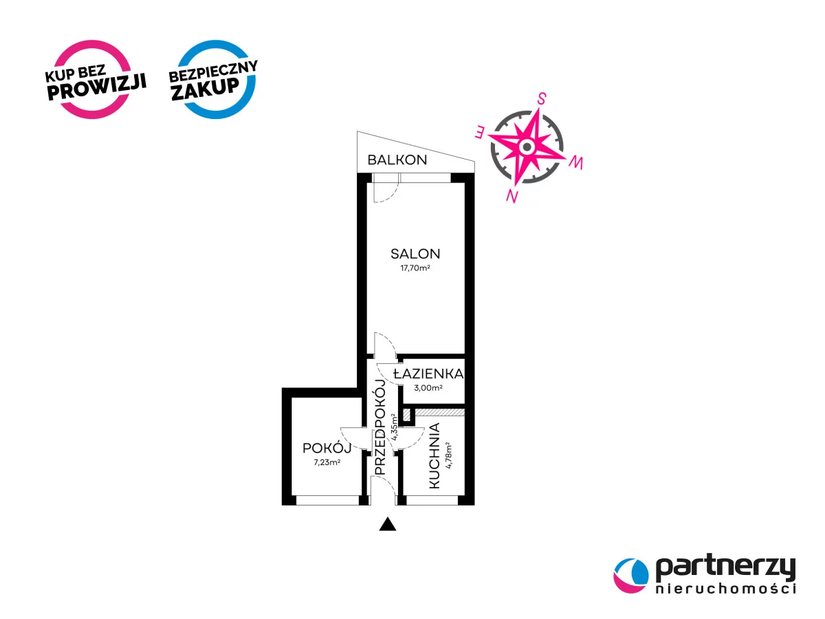 2 pokoje, mieszkanie 38,00 m², piętro 1, oferta nr , PAN457644, Gdańsk, Przymorze, Piastowska
