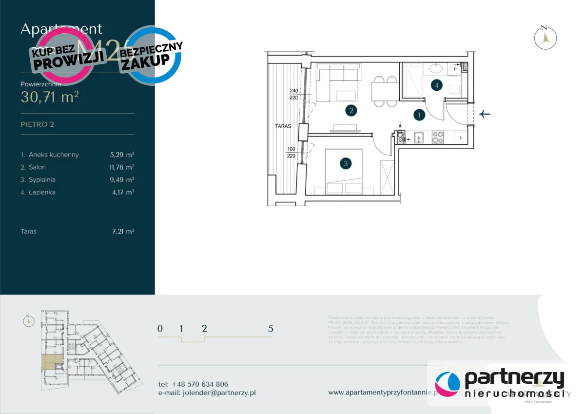 2 pokoje, mieszkanie 30,71 m², piętro 2, oferta nr , PAN749790, Krynica Morska, Spacerowa