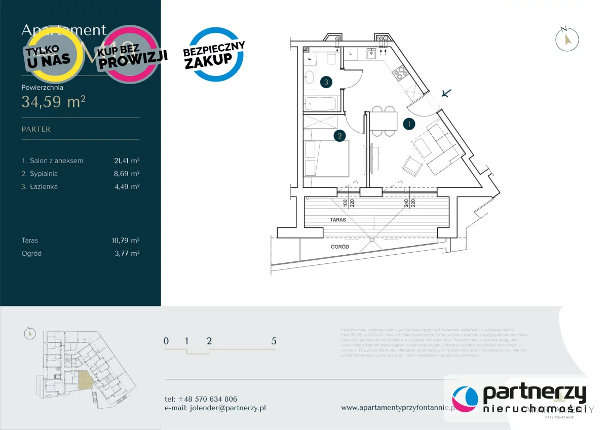 2 pokoje, mieszkanie 34,59 m², parter, oferta nr , PAN238992, Krynica Morska, Spacerowa