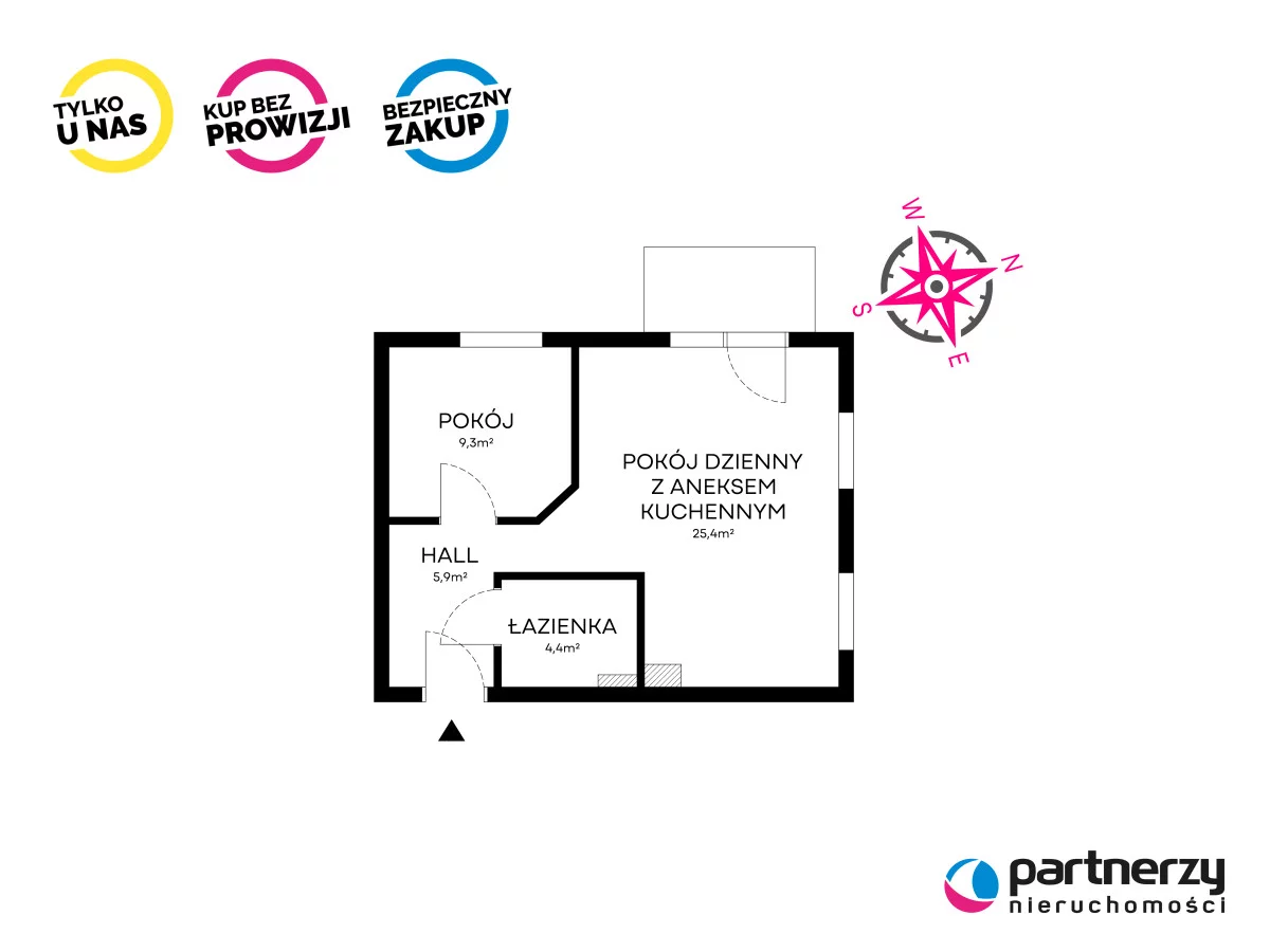 2 pokoje, mieszkanie 45,30 m², piętro 3, oferta nr , PAN470098, Gdańsk, Orunia Górna-Gdańsk Południe, Orunia Górna, Starogardzka