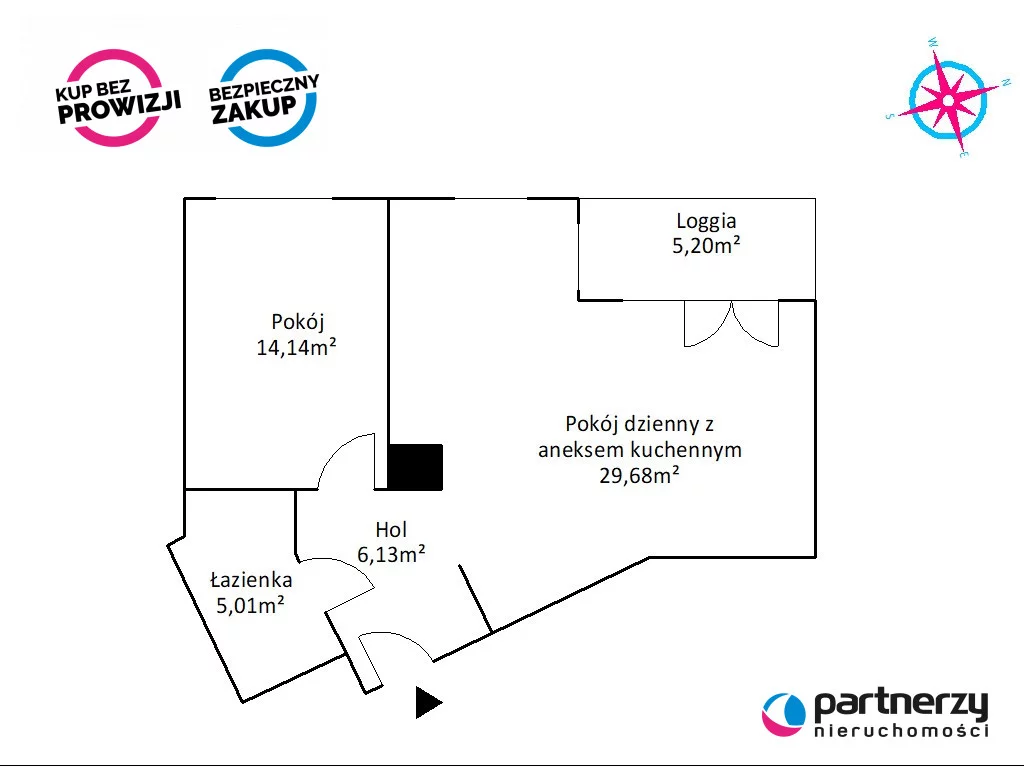 2 pokoje, apartament 54,96 m², piętro 7, oferta nr , PAN673256, Gdynia, Śródmieście, Śródmieście, Św. Piotra
