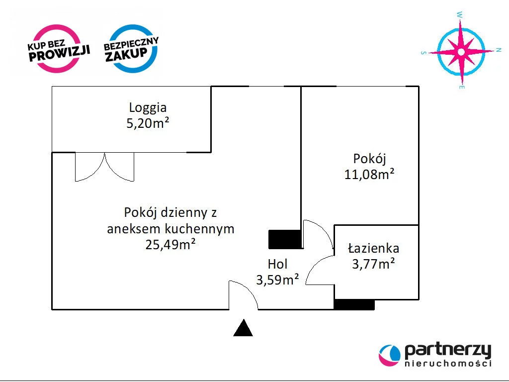 2 pokoje, apartament 43,93 m², piętro 8, oferta nr , PAN325593, Gdynia, Śródmieście, Śródmieście, Św. Piotra