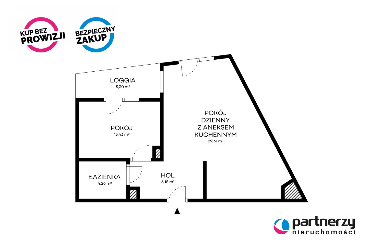 2 pokoje, apartament 53,18 m², piętro 1, oferta nr , PAN716976, Gdynia, Śródmieście, Śródmieście, Św. Piotra