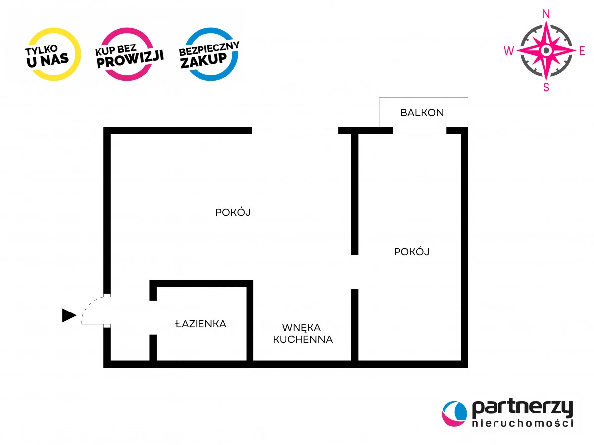 Apartament na sprzedaż, 34,50 m², 2 pokoje, piętro 3, oferta nr PAN360215