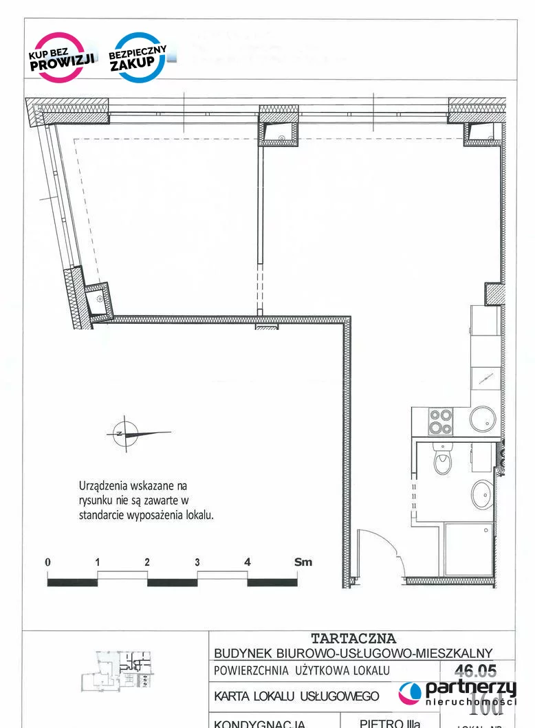 2 pokoje, mieszkanie 46,05 m², piętro 3, oferta nr , PAN545196, Gdańsk, Śródmieście, Tartaczna