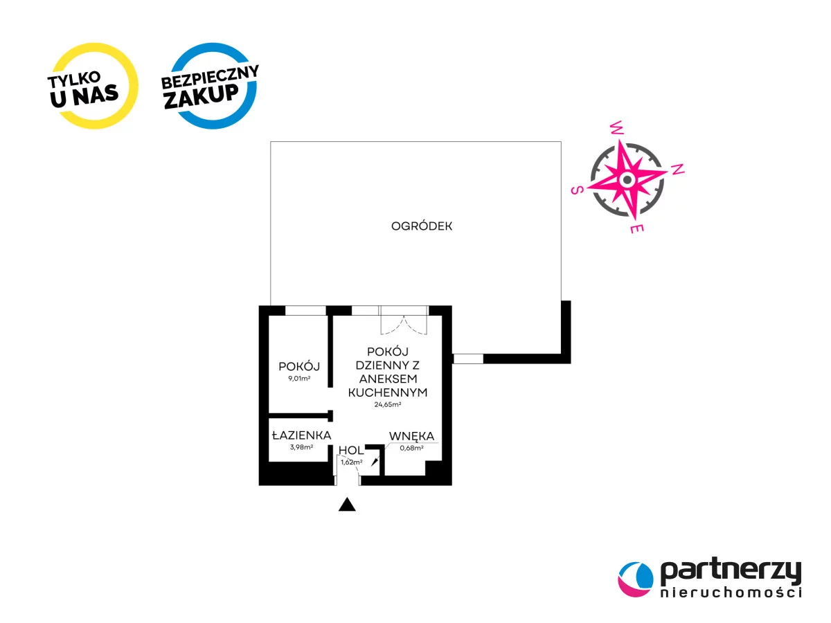 2 pokoje, mieszkanie 39,60 m², parter, oferta nr , PAN244141, Gdynia, Chwarzno-Wiczlino, Wiczlino, Tęczowa